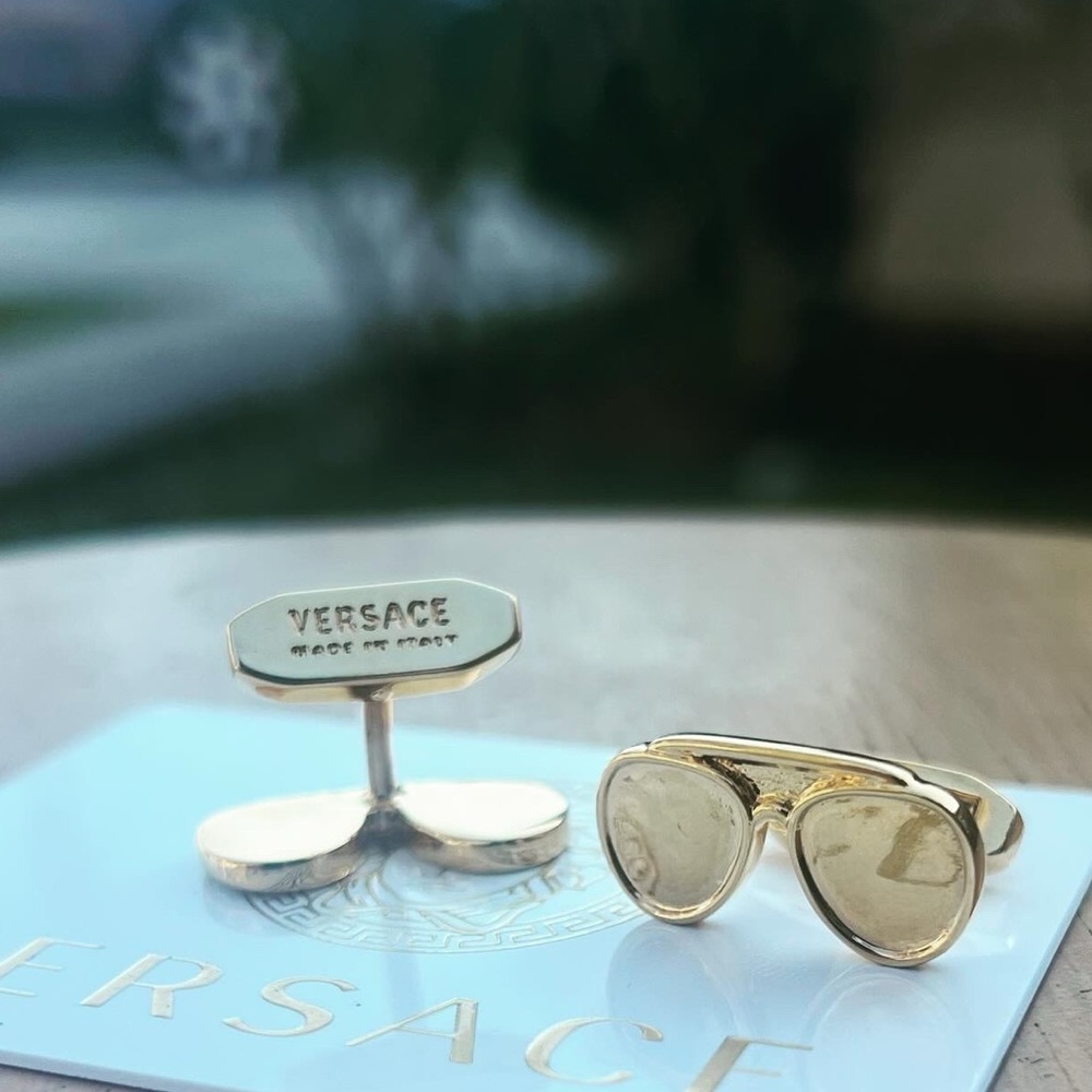Versace Gold Tone CuffLinks